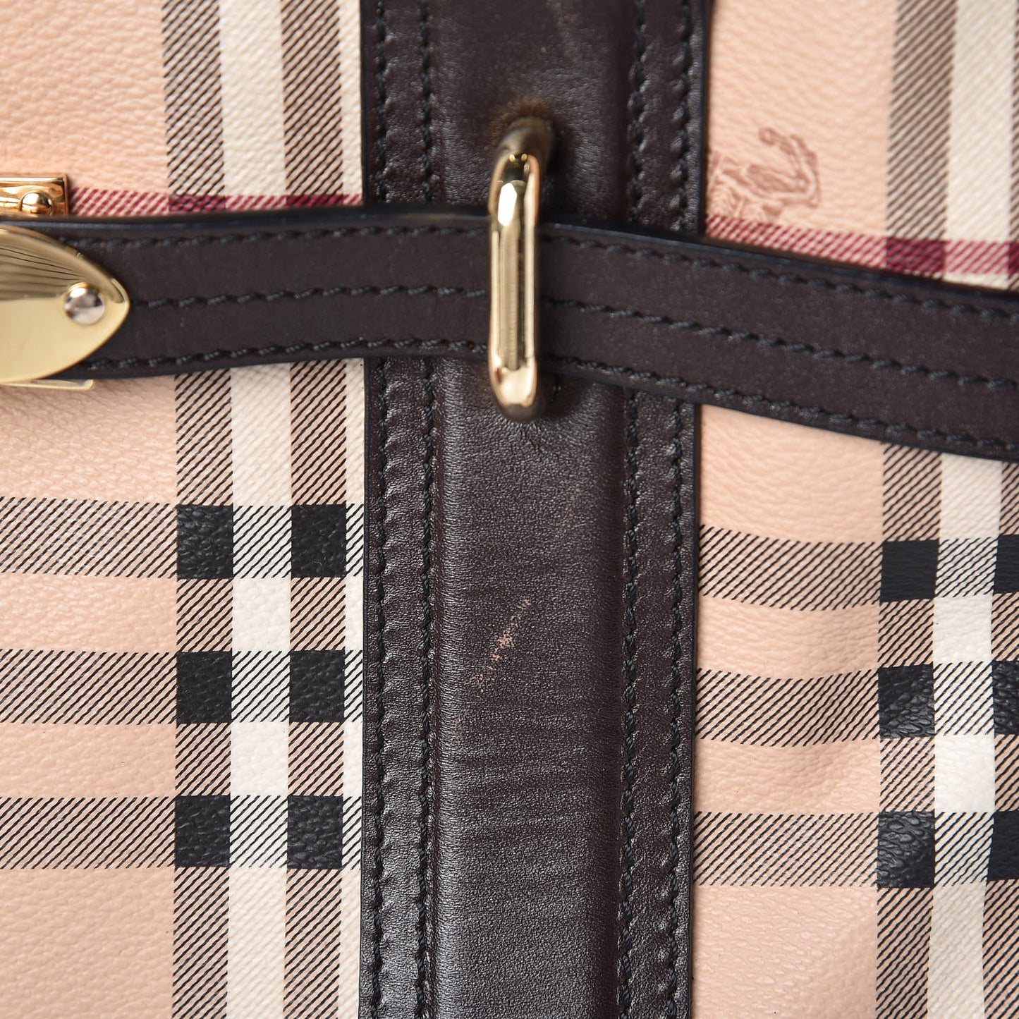 Haymarket Check Minford Portrait Tote Chocolate
