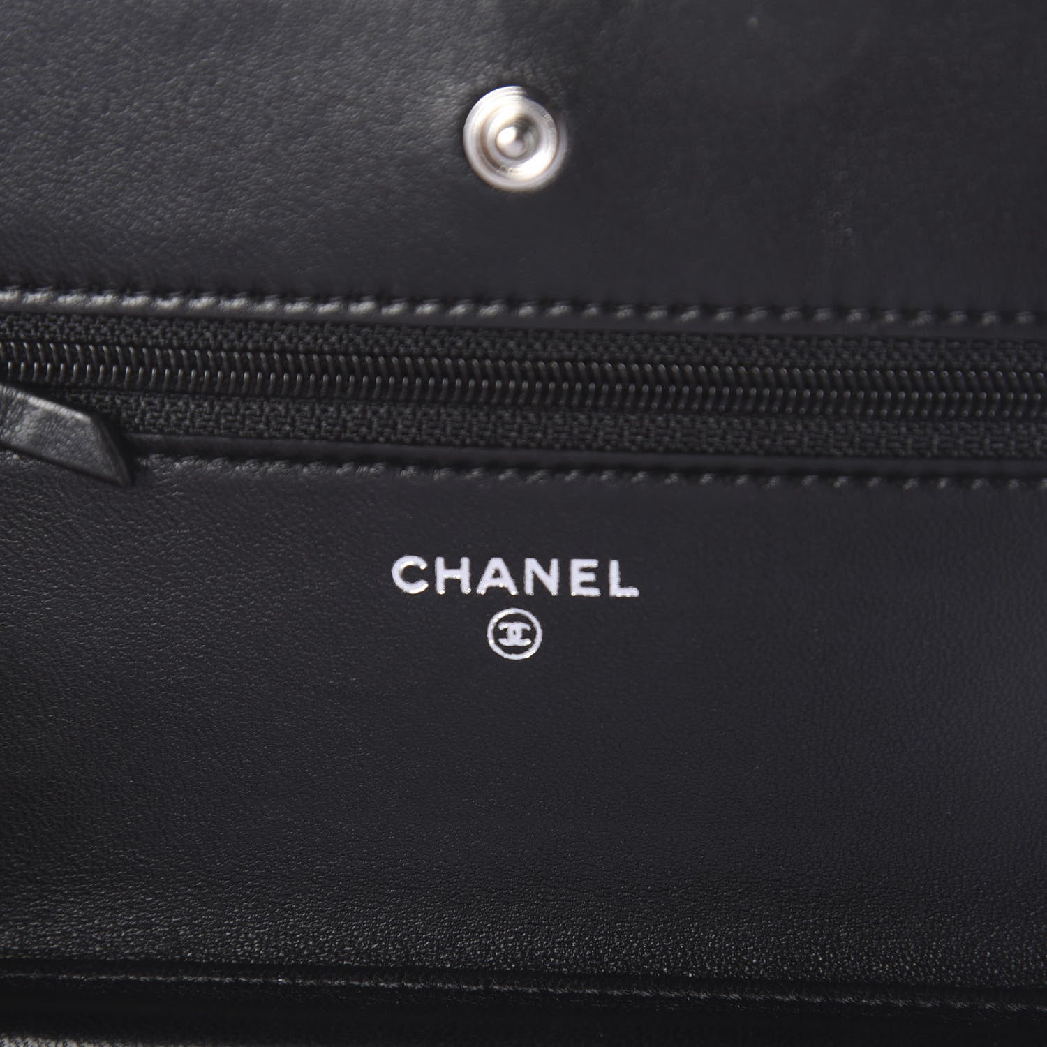 Chanel Lambskin Quilted Wallet On Chain WOC Black 6 of 10
