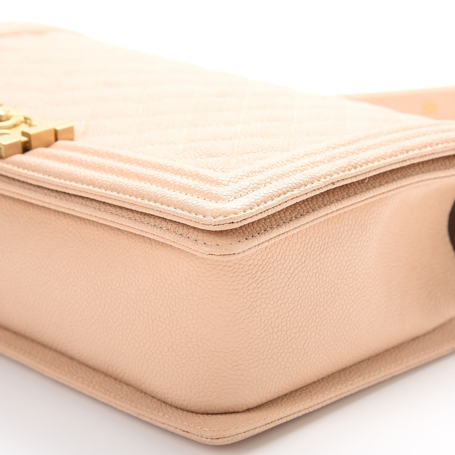 Chanel Caviar Quilted New Medium Boy Flap Beige Clair 10 of 12