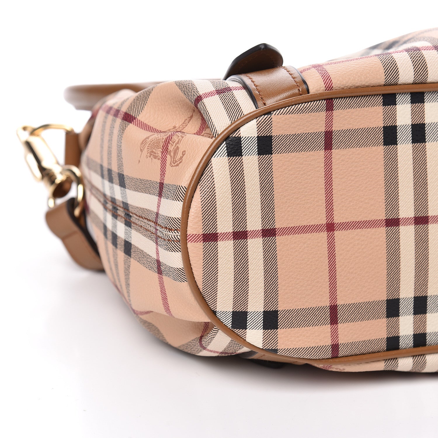 Burberry Haymarket Check Small Northfield Tote Mid Camel 11 of 13