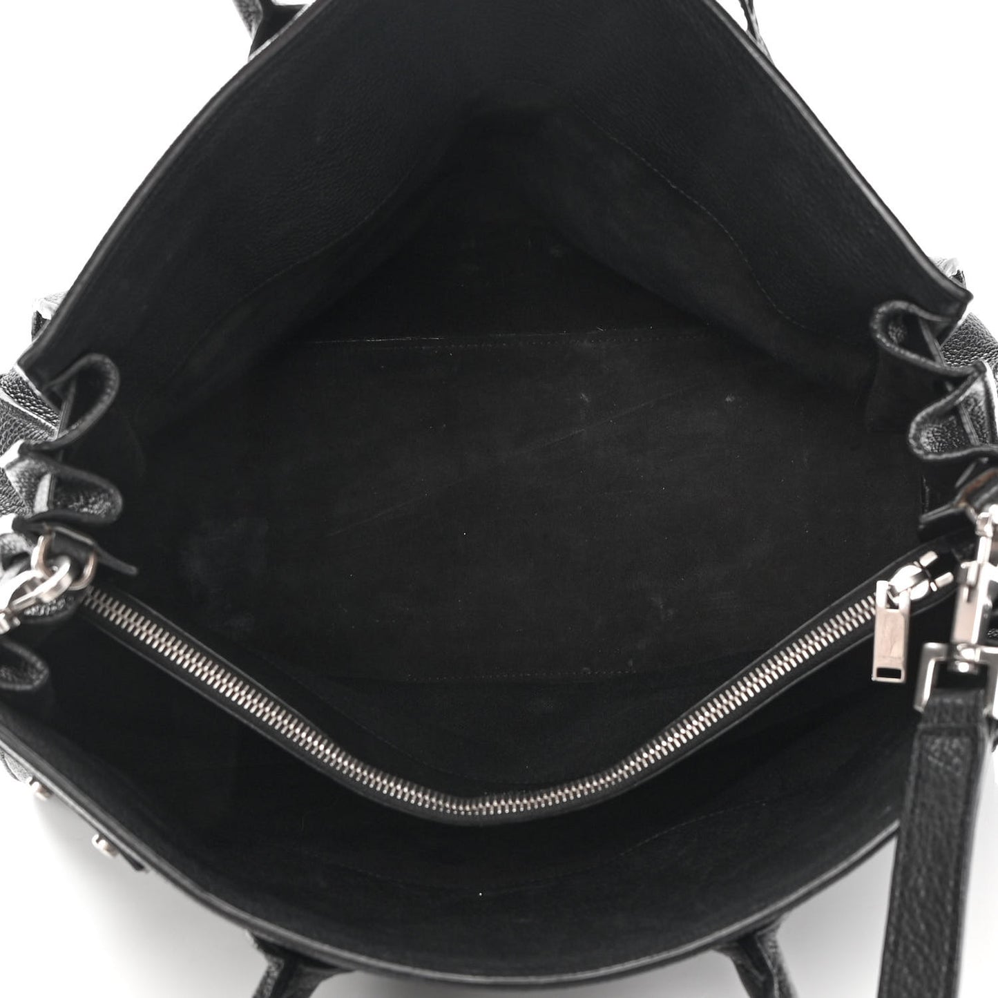 Grained Calfskin Medium Souple Sac De Jour Black