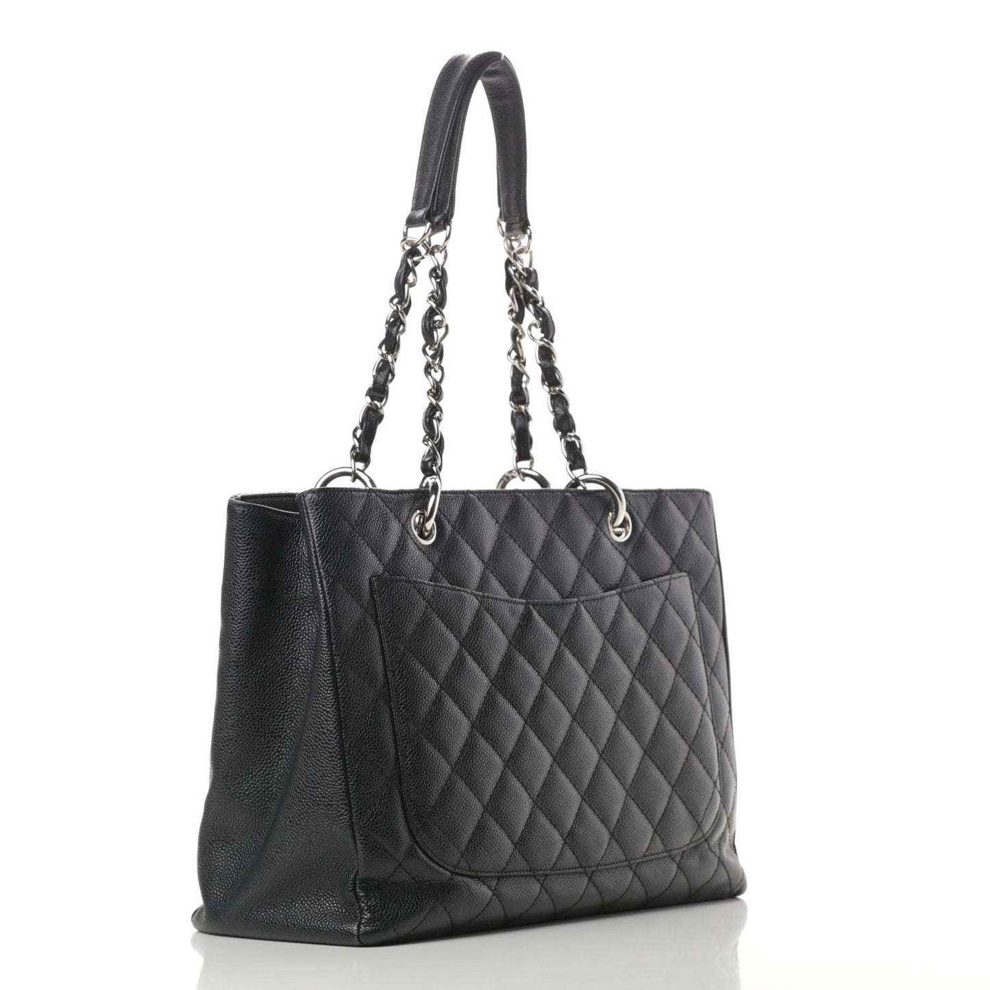 Caviar Quilted Grand Shopping Tote GST Black