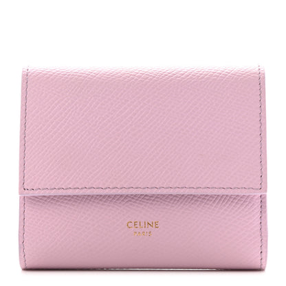 Celine Grained Calfskin Small Tri-Fold Wallet Rose Quartz 1 of 7