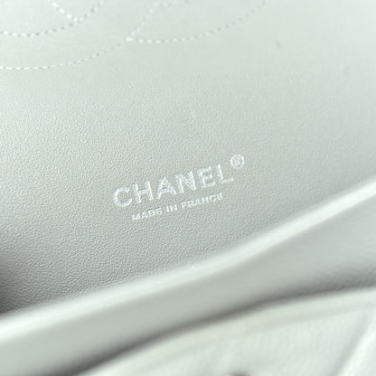 Chanel Caviar Quilted Maxi Double Flap Light Grey 8 of 10