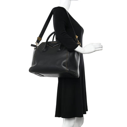 Givenchy Calfskin Medium Studded Antigona Black 2 of 13