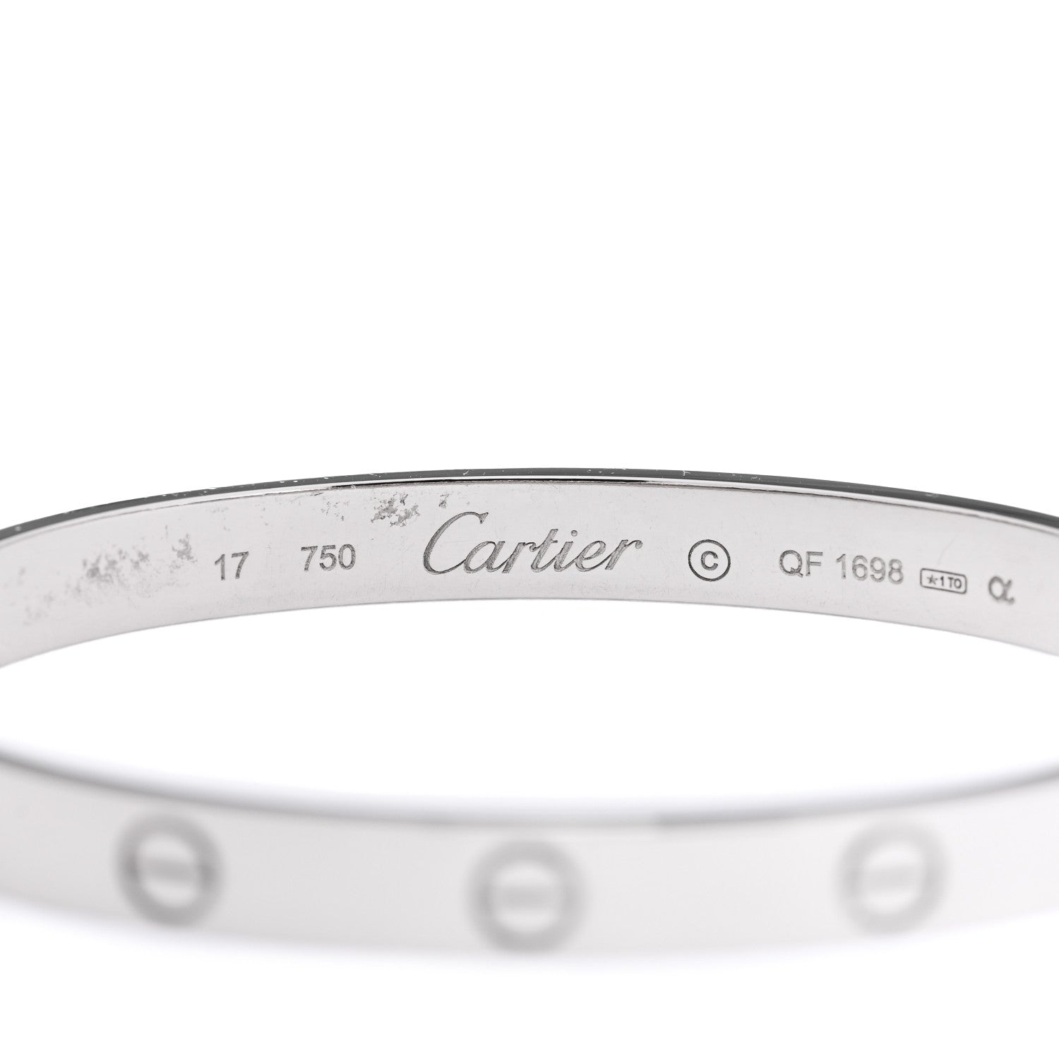 Cartier 18K White Gold LOVE Bracelet 17 3 of 7