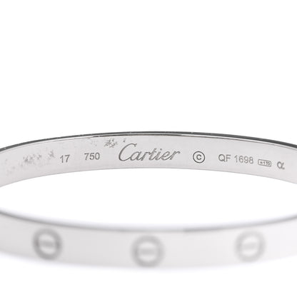 Cartier 18K White Gold LOVE Bracelet 17 3 of 7