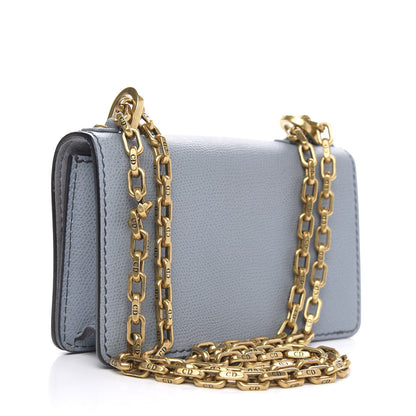 Christian Dior Grained Calfskin Mini J'Adior Chain Flap Bag Sky Blue 3 of 11