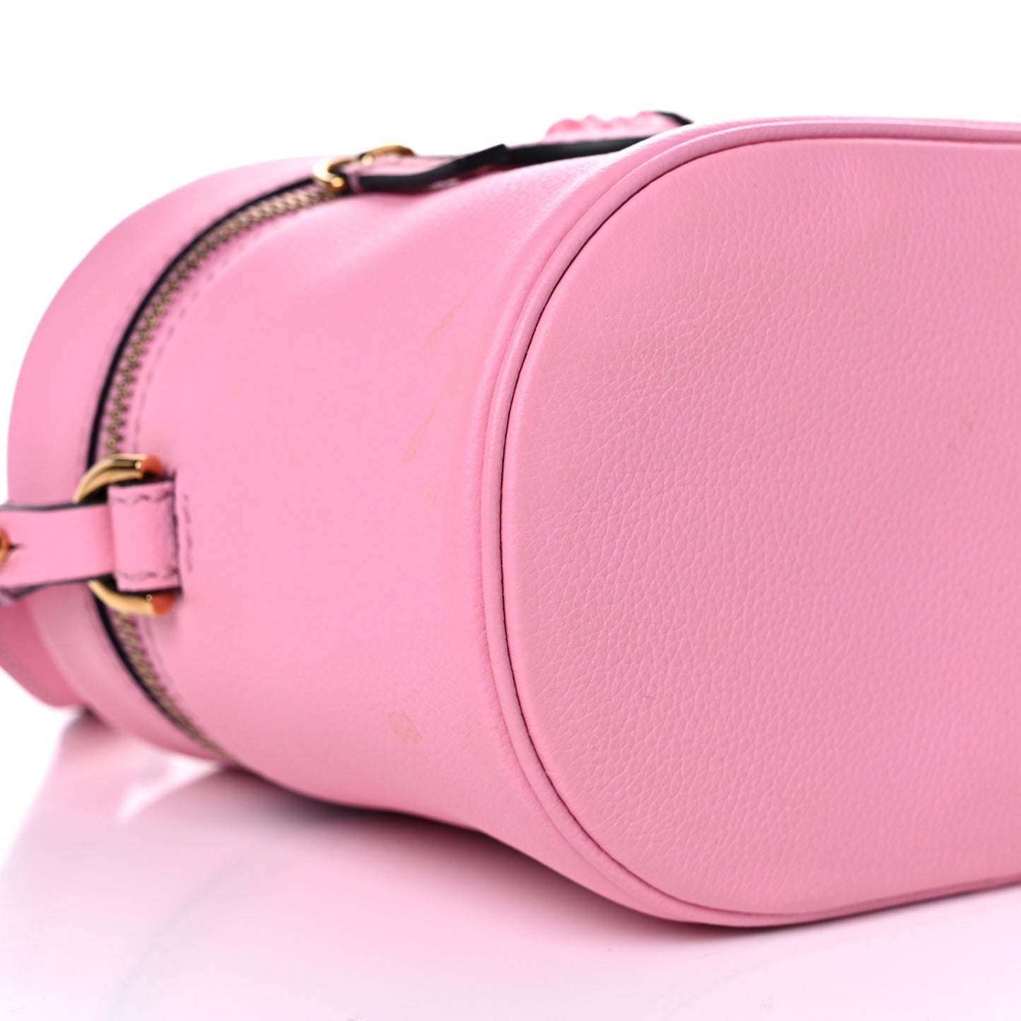Grained Calfskin La Medusa Mini Shoulder Bag Pink