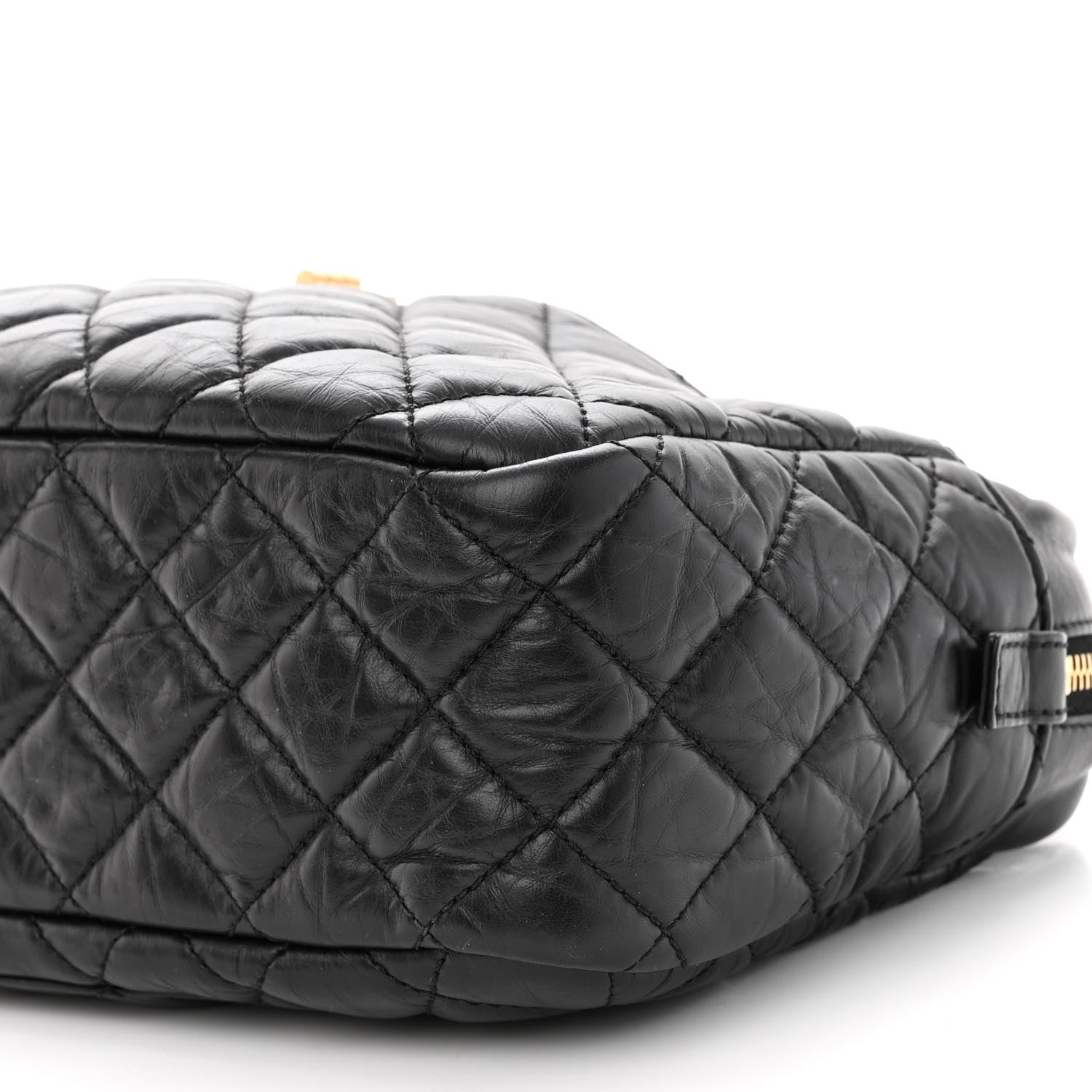 Chanel Aged Calfskin Quilted Medium Reissue Camera Case Black 9 of 9