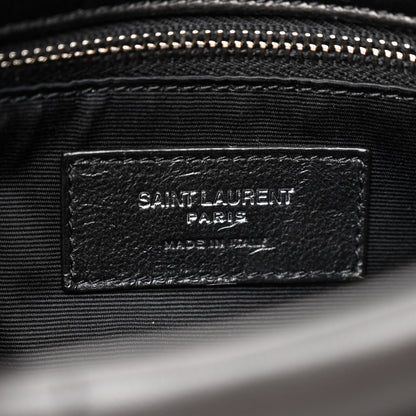 Saint Laurent Lambskin Quilted Toy Loulou Puffer Monogram Chain Satchel Black 6 of 11