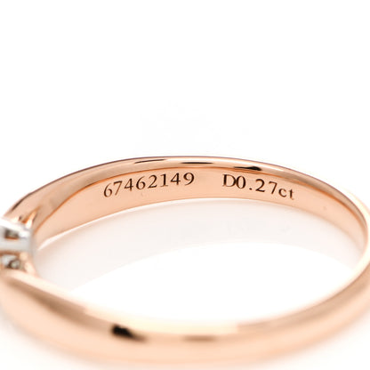 Tiffany 18K Rose Gold Platinum Diamond .27ct Harmony Solitaire Engagement Ring 52 6 7 of 7