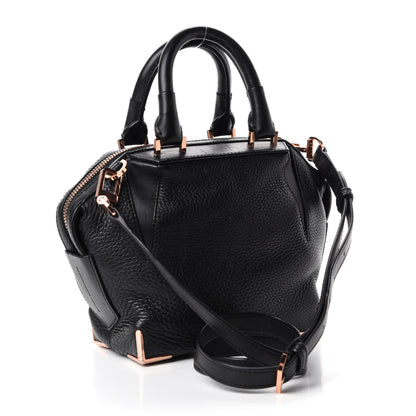 Alexander Wang Pebbled Calfskin Mini Emile Black Rose Gold Hardware 3 of 16