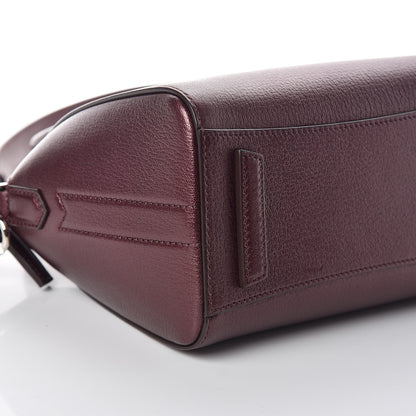 Givenchy Metallic Calfskin Mini Antigona Wine 8 of 10