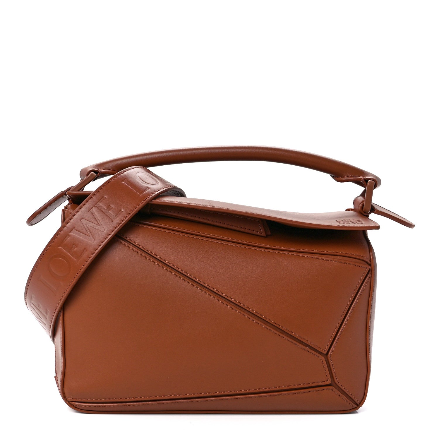 Loewe Satin Calfskin Small Puzzle Bag Pecan 1 of 11