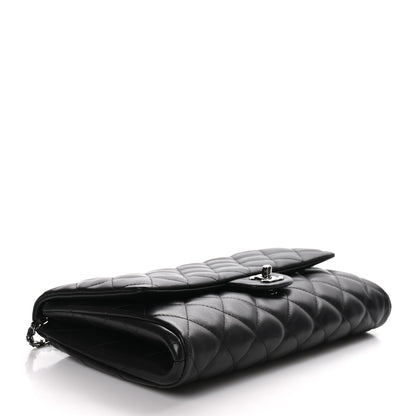 Chanel Lambskin Quilted Clutch with Chain Flap Black 4 of 10