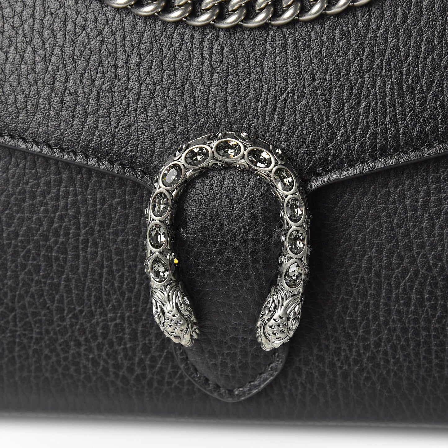 Calfskin Mini Dionysus Chain Wallet Black