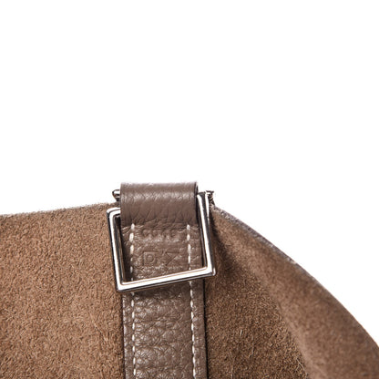 Hermes Taurillon Clemence Picotin 26 GM Etoupe 7 of 9