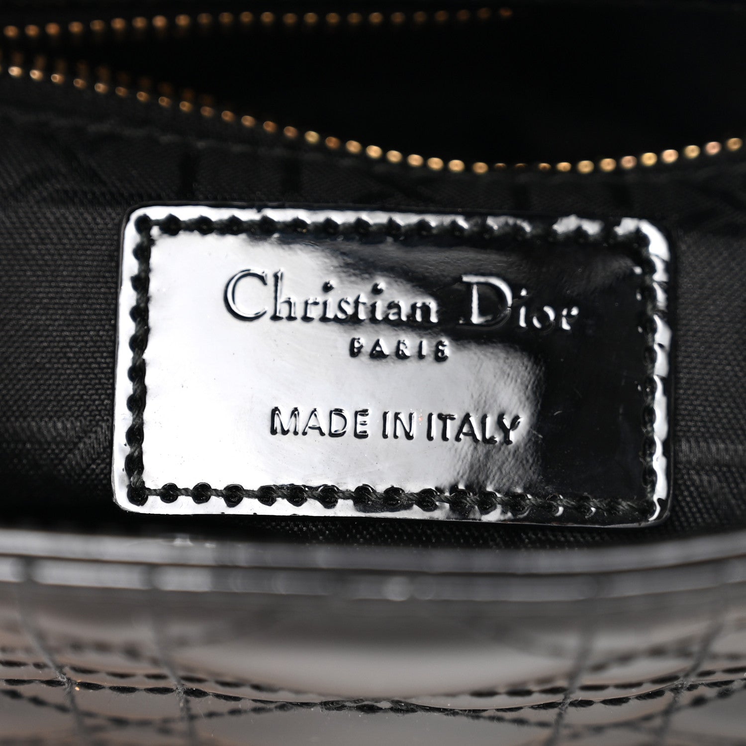 Christian Dior Patent Cannage Mini Lady Dior Black 1815610