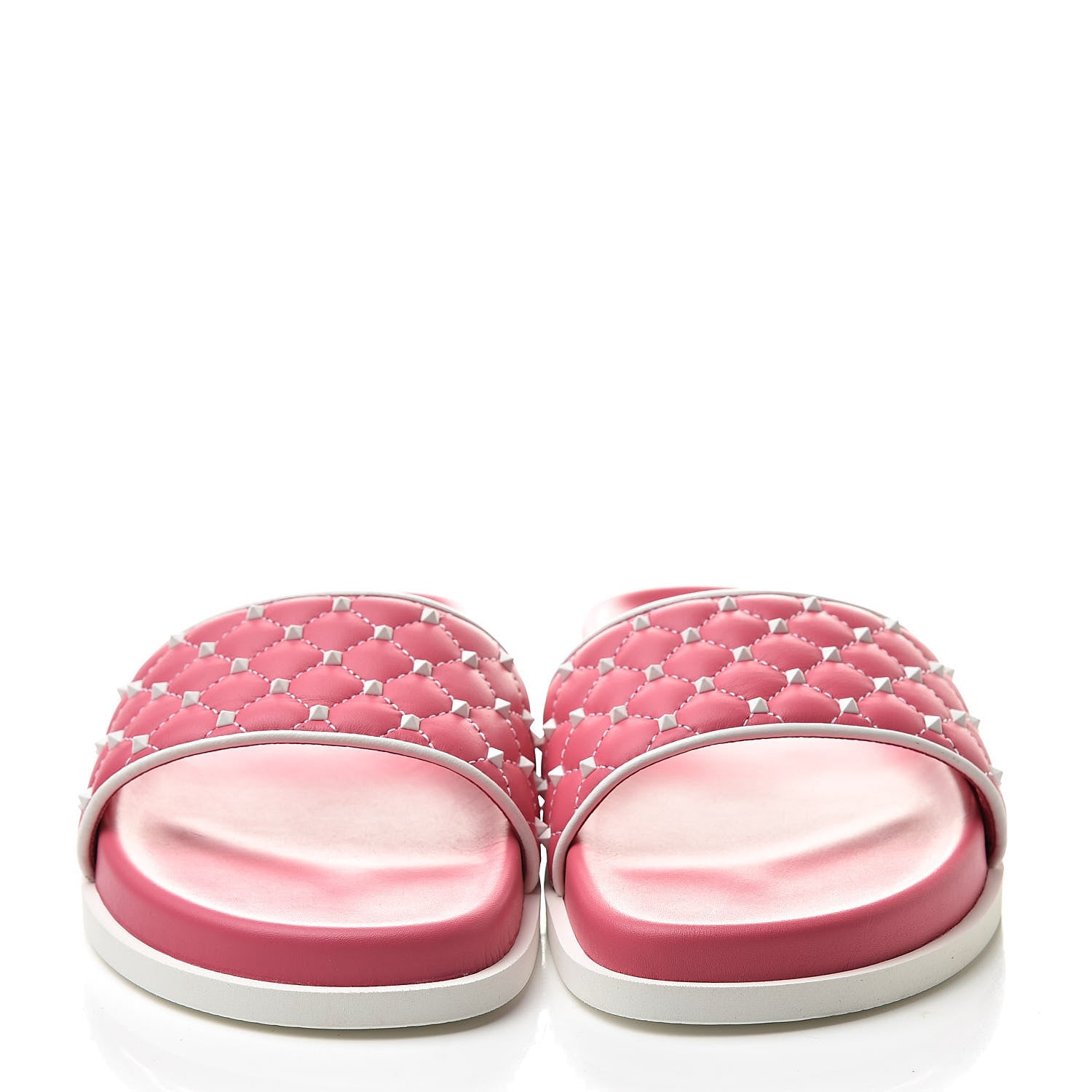 Valentino Garavani Nappa Free Rockstud Spike Slide Sandals 40 Shadow Pink 2 of 8
