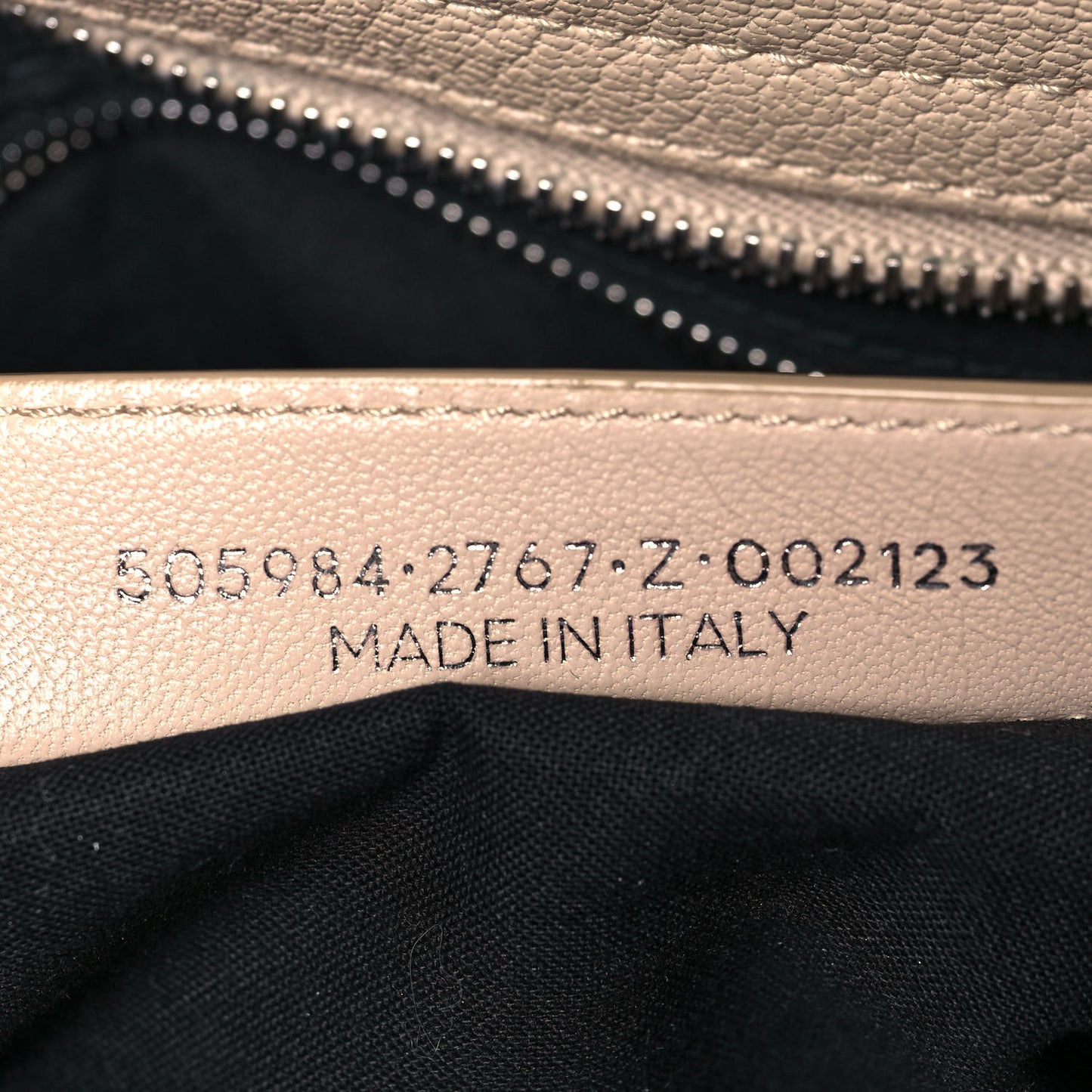 Chevre Silver Metallic Edge Hardware City Beige Tapioca