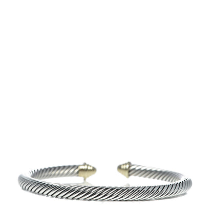 David Yurman Sterling Silver 14K Yellow Gold 5mm Cable Classics Bracelet 3 of 4
