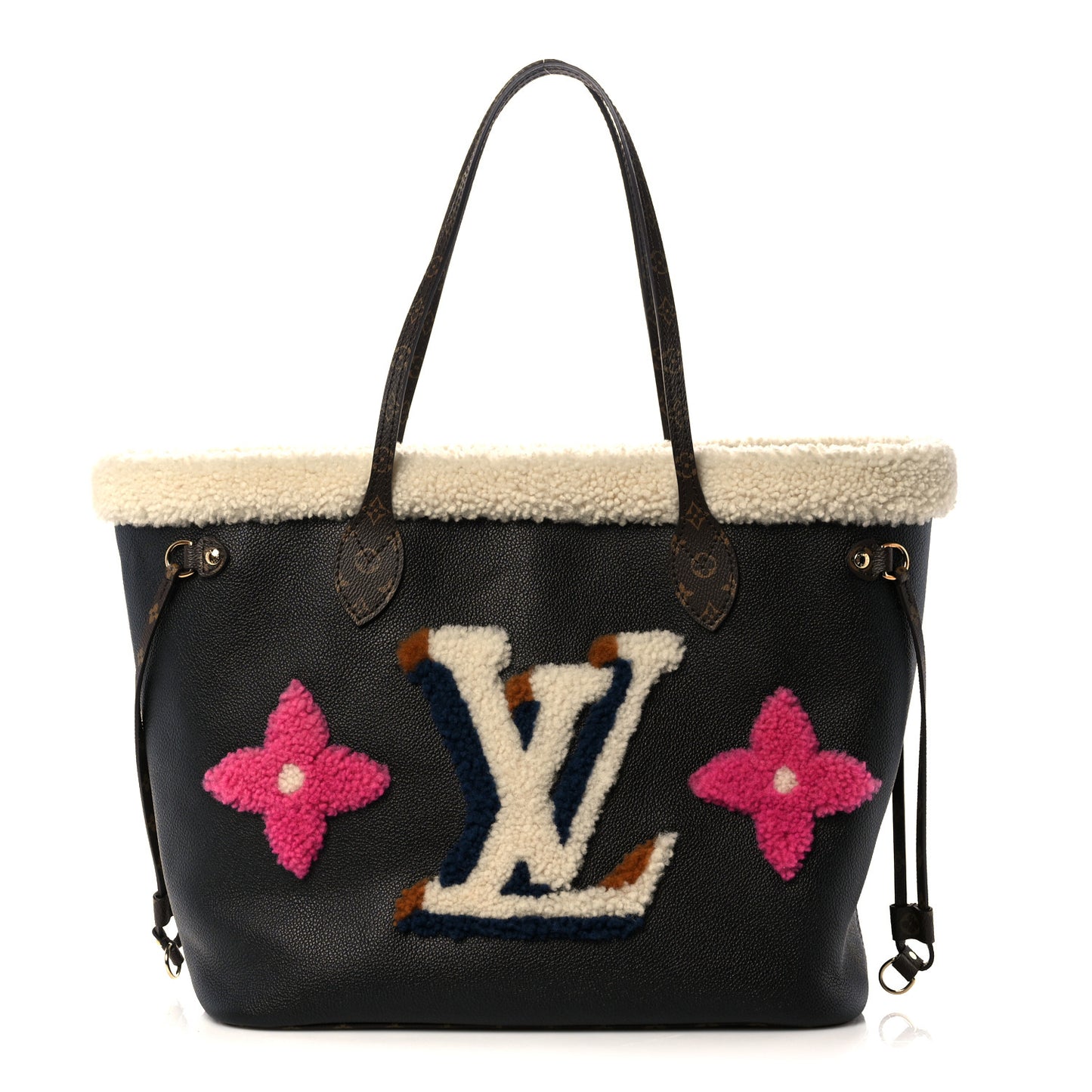 Calfskin Monogram Teddy Neverfull MM Black