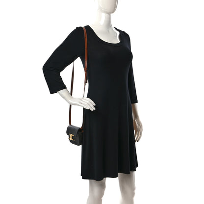 Celine Triomphe Canvas Calfskin Mini Claude Tan 2 of 9