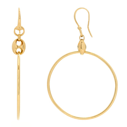 Gucci 18K Yellow Gold Marina Hoop Earrings 1 of 9