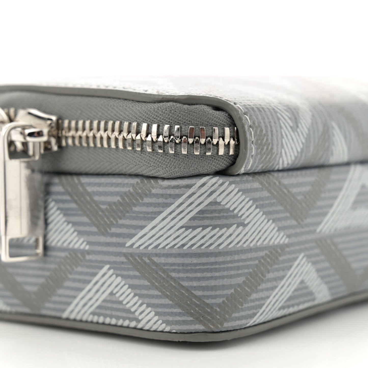 Coated Canvas CD Diamond Messenger Pouch Grey