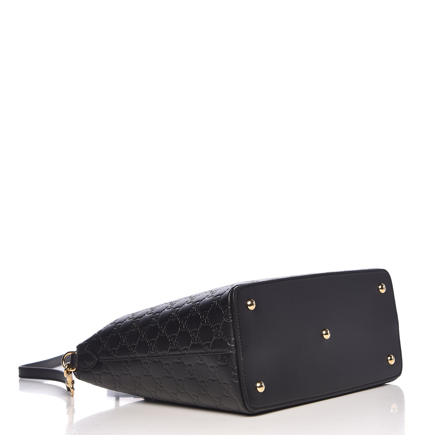 Gucci Guccissima Linea A Foldover Tote Black 4 of 10