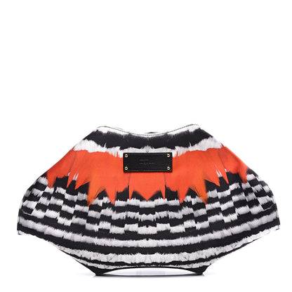 Alexander McQueen Silk Printed De Manta Clutch Red Black White 1 of 9