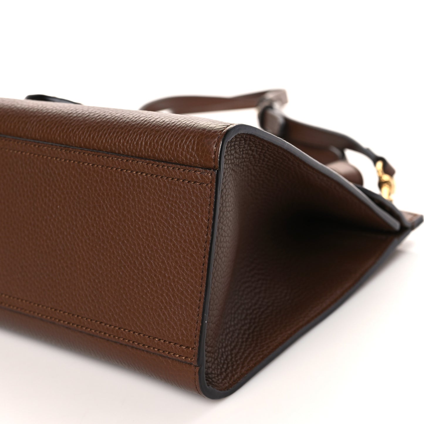 Calfskin Small GG Marmont Top Handle Bag Brown
