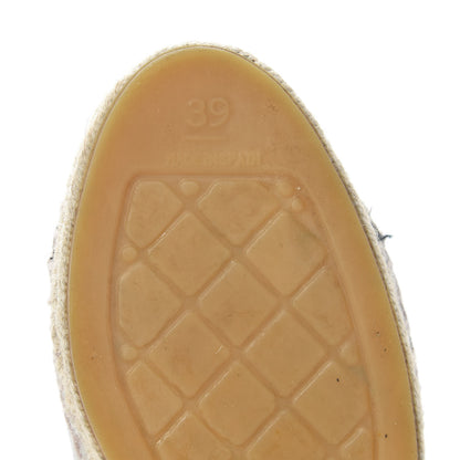 Chanel Linen CC Espadrilles 39 Beige Black 8 of 10