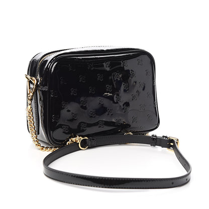 Fendi Vitello Vernice Mou Karligraphy Embossed Camera Case Black 3 of 10