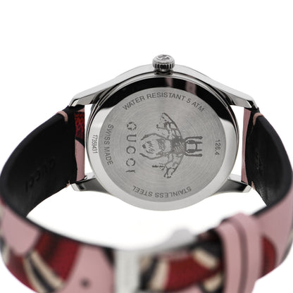 Gucci Stainless Steel Calfskin 38mm Le Marche Des Merveilles Snake Quartz Watch Pink 4 of 5