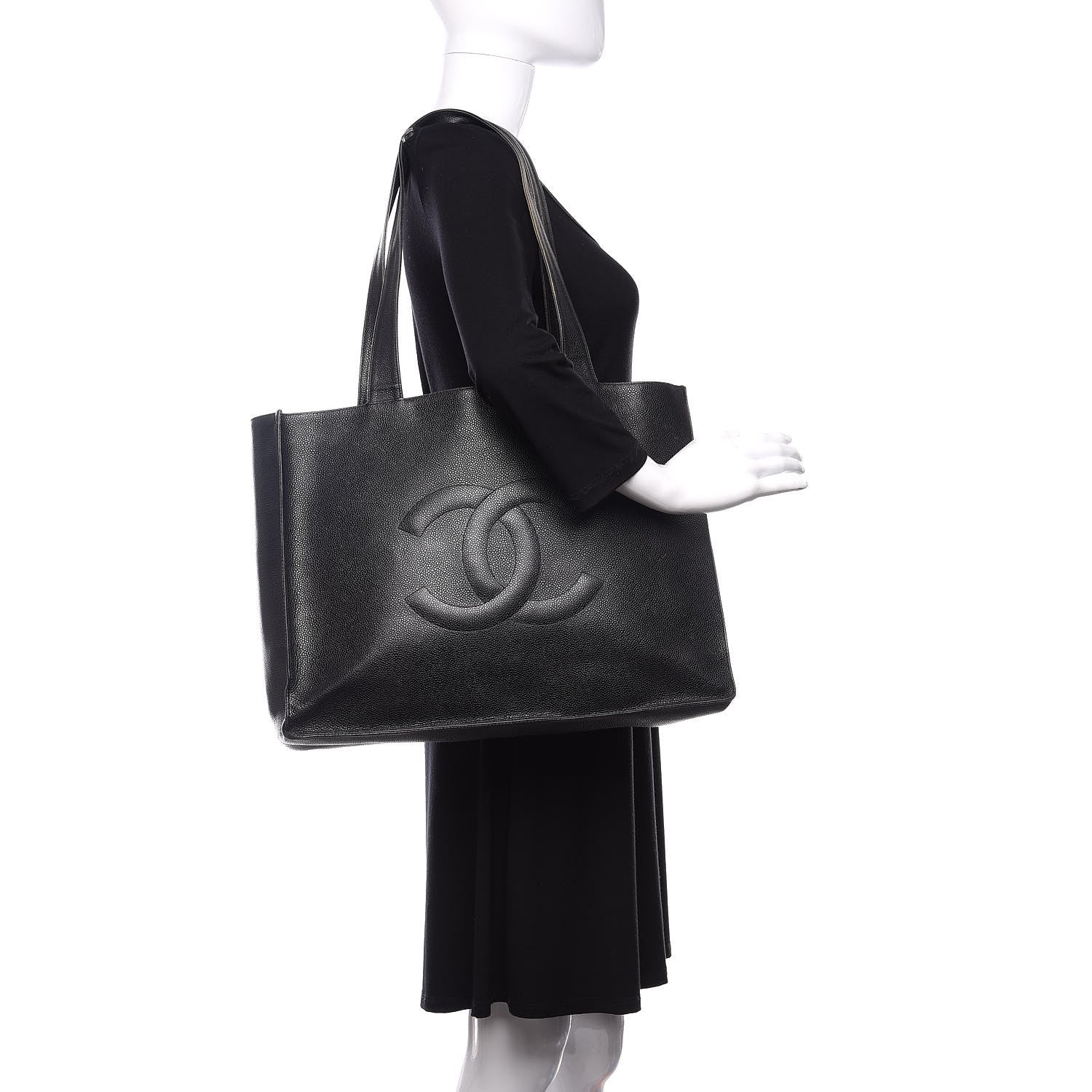 Chanel Caviar CC Shoulder Bag Black 2 of 12
