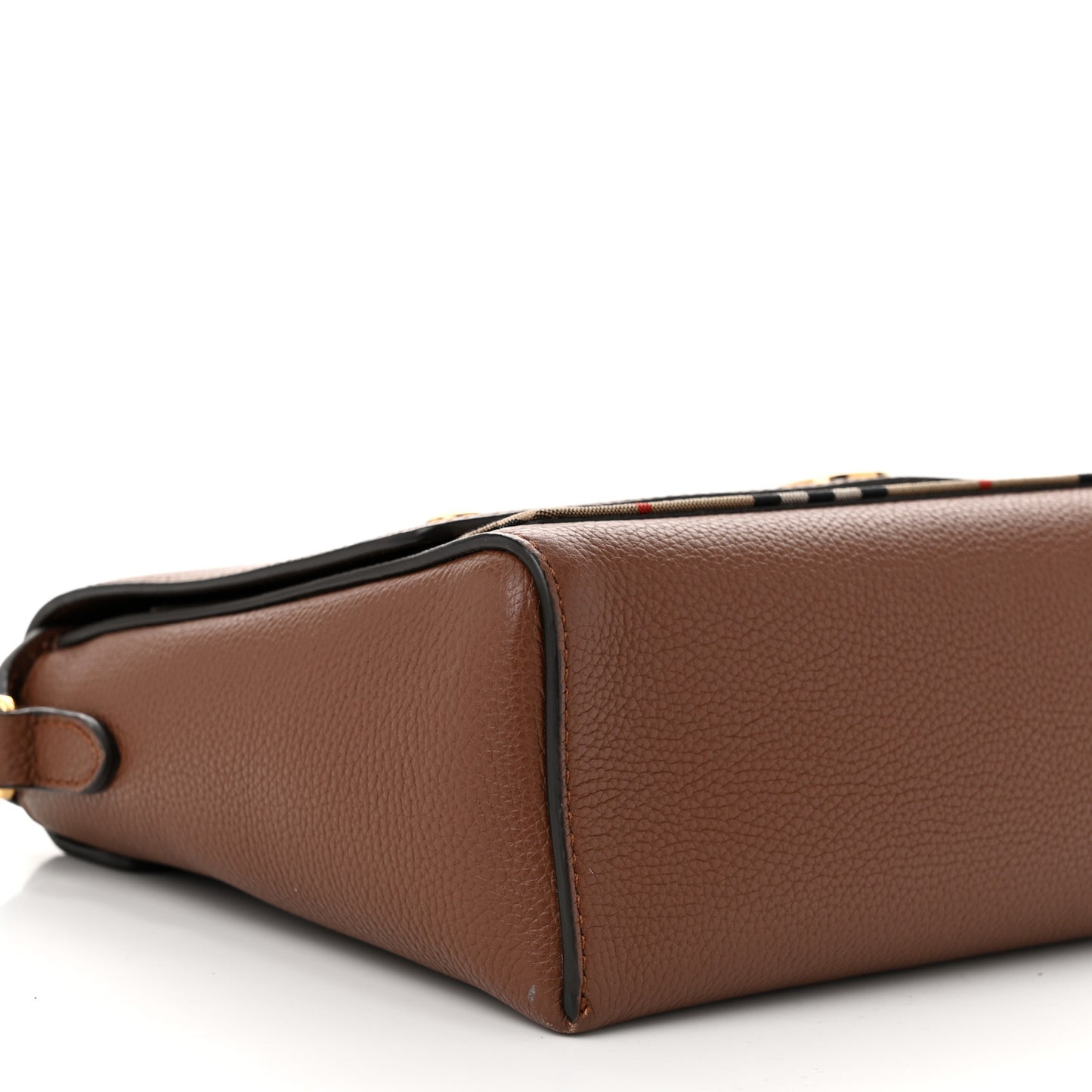 Calfskin Vintage Check Note Crossbody Bag Tan