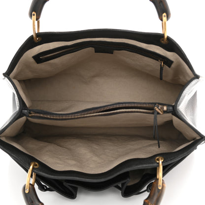 Gucci Calfskin Bamboo Handle Tote Black 5 of 13
