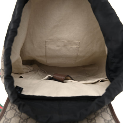 Gucci Soft GG Supreme Monogram Neo Vintage Double Buckle Backpack Beige New Acero Crop 5 of 10