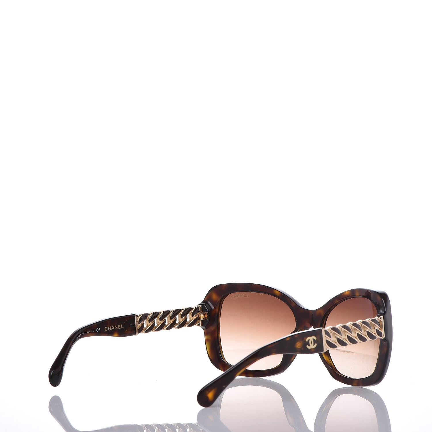 Chanel Acetate Metal Chain Square Sunglasses 5305 Brown 4 of 7