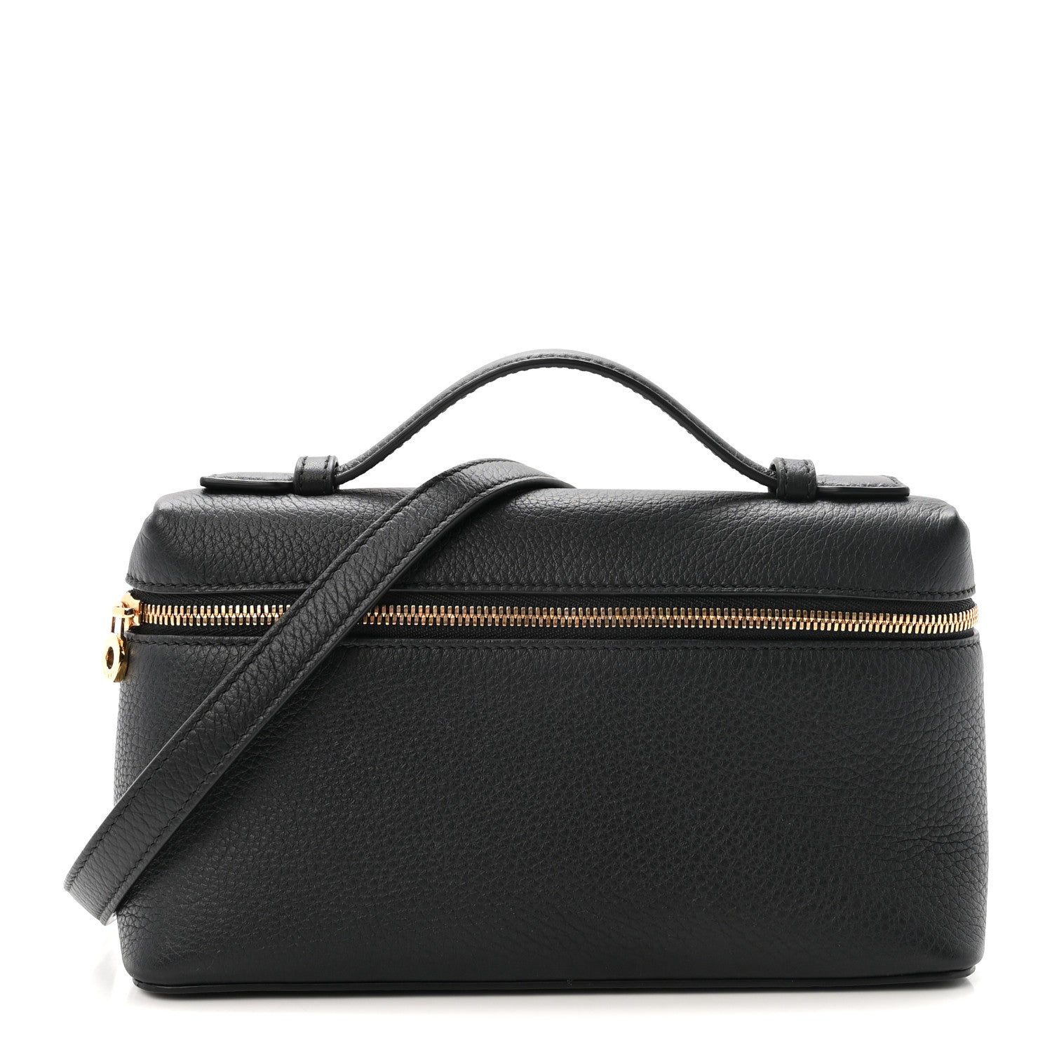 Loro Piana Grained Calfskin L19 Extra Pocket Pouch Black 1 of 9