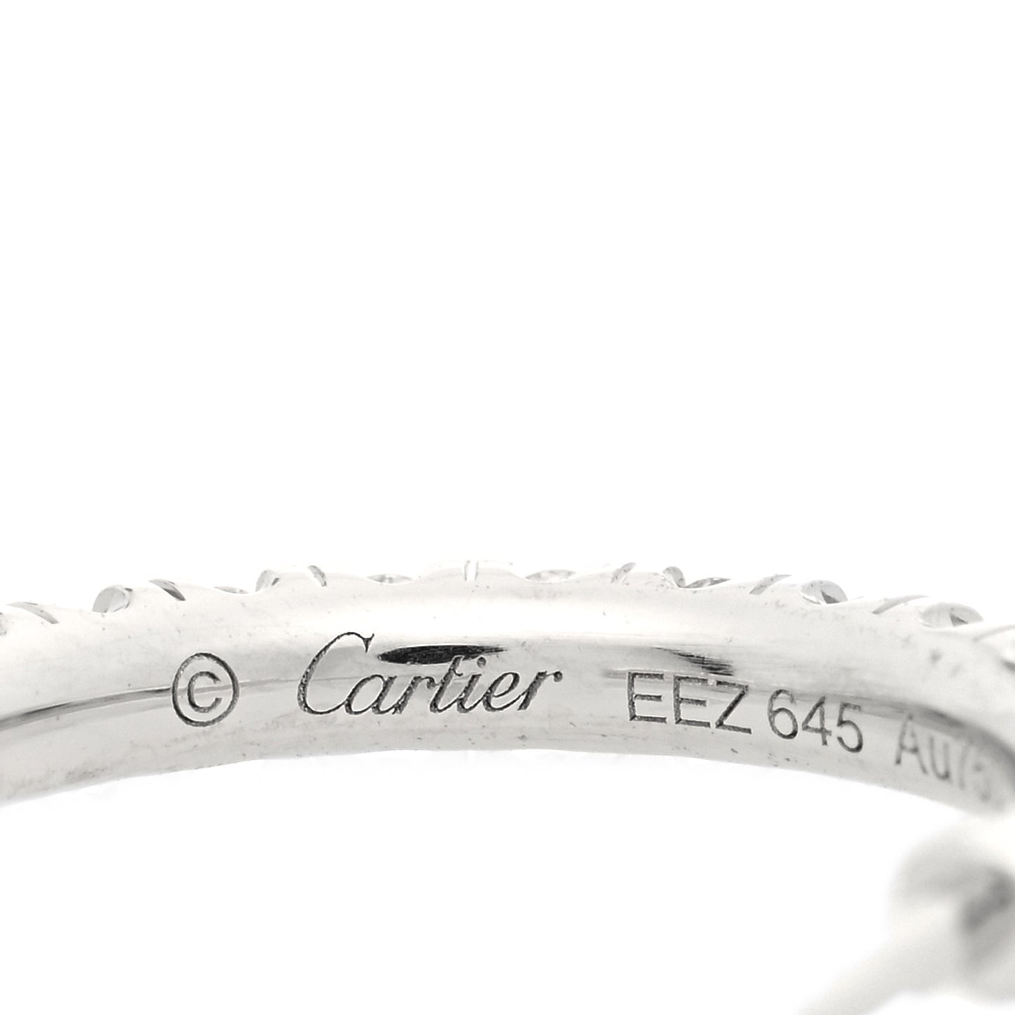 18K White Gold Diamond Small Etincelle De Cartier Hoop Earrings
