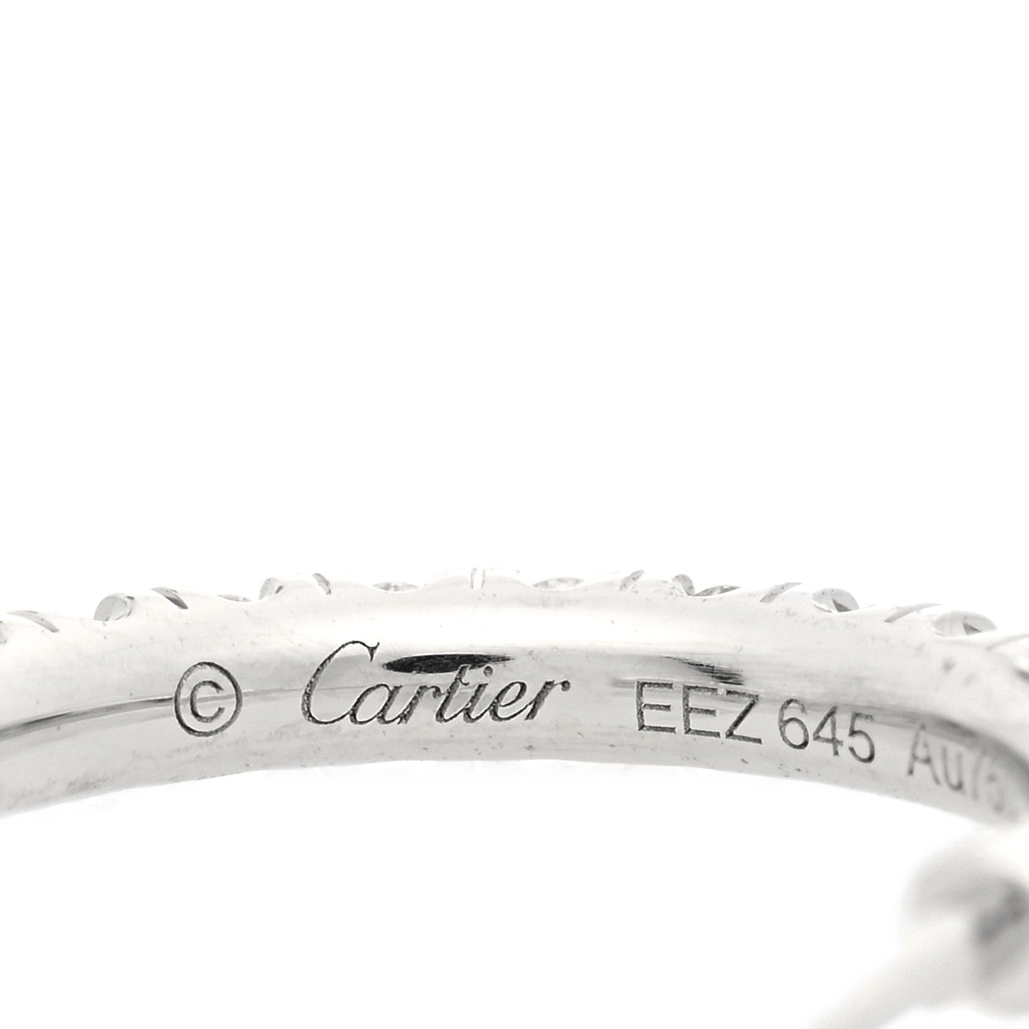 Cartier 18K White Gold Diamond Small Etincelle De Cartier Hoop Earrings 4 of 5
