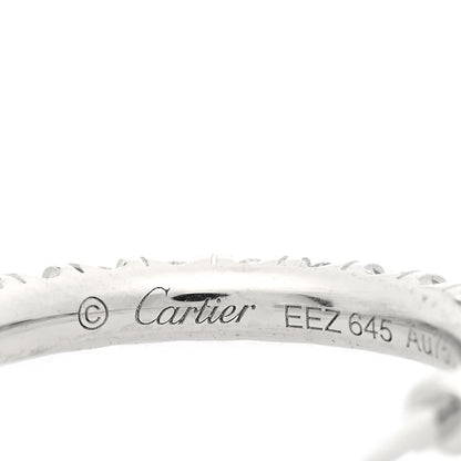 Cartier 18K White Gold Diamond Small Etincelle De Cartier Hoop Earrings 4 of 5