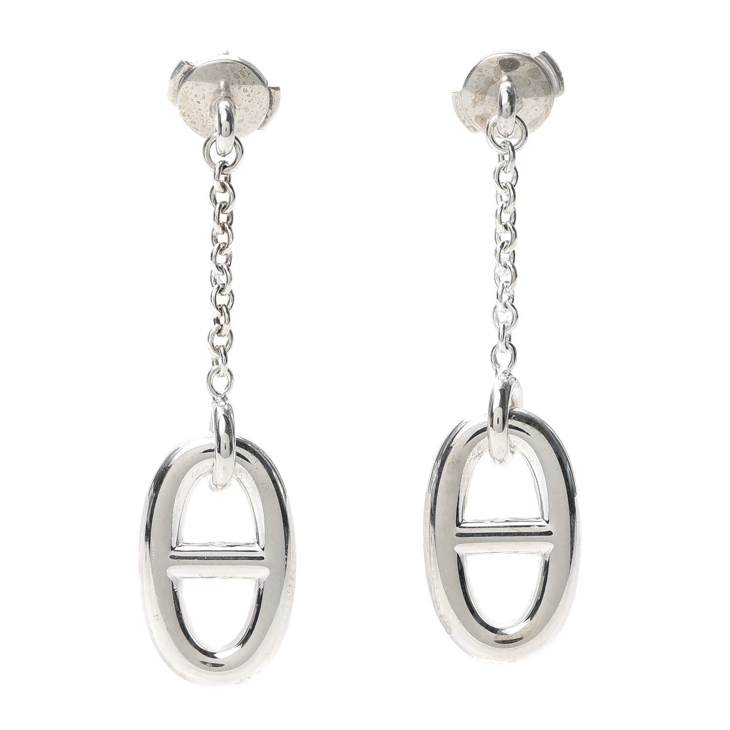 Hermes Sterling Silver Farandole Drop Earrings 5 of 6