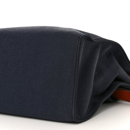 Hermes Toile Vache Hunter Herbag Zip 39 MM Bleu Marine Rouge H 11 of 12