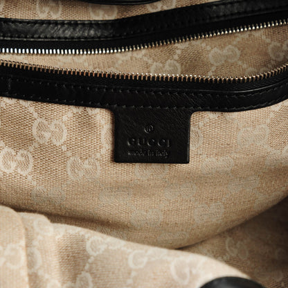 Gucci Calfskin Large Soft Stirrup Shoulder Bag Black 6 of 7
