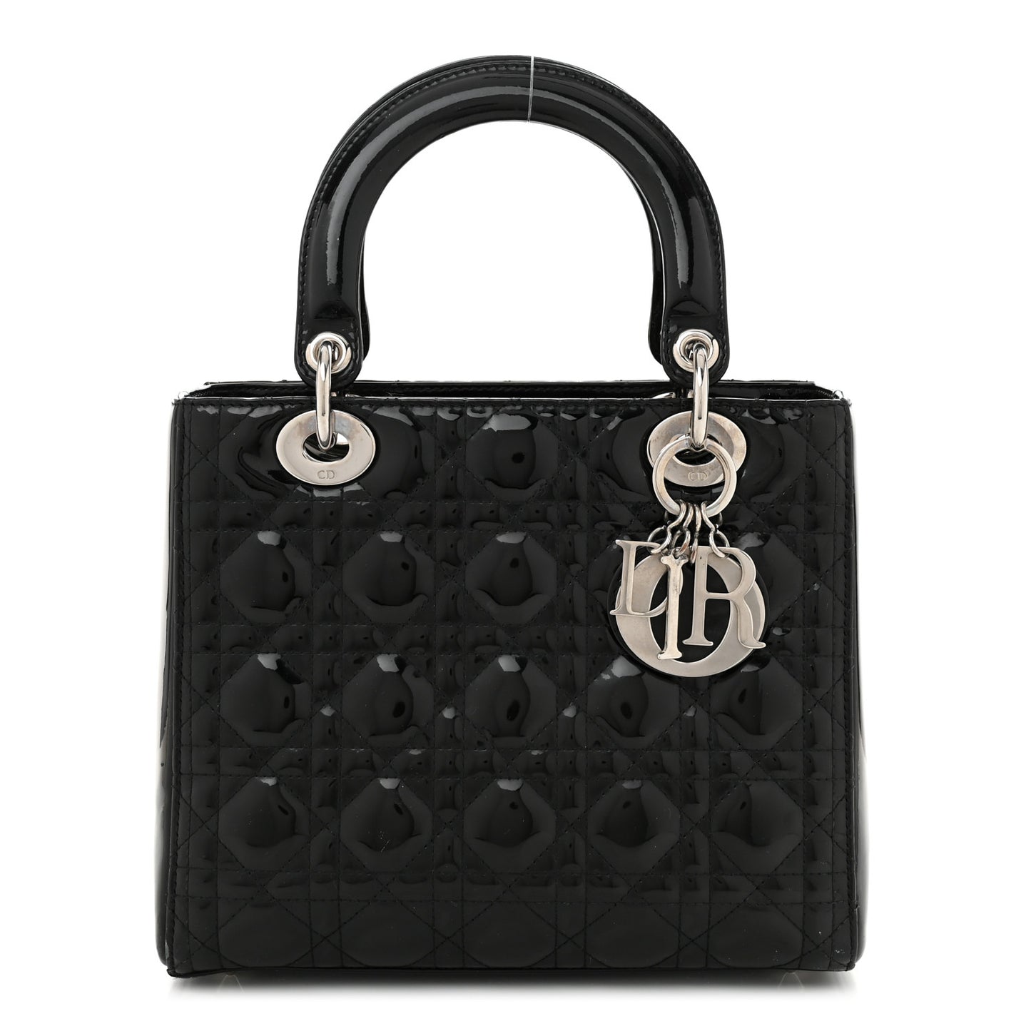 Patent Cannage Medium Lady Dior Black