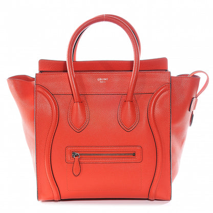 Celine Drummed Calfskin Mini Luggage Bag Vermillion 1 of 10